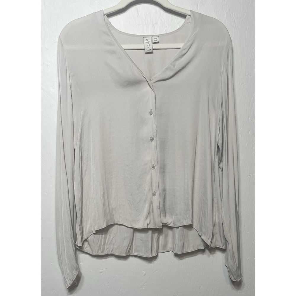 Joie Light Gray Button Up‎ Blouse Women's Size Small